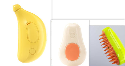 Self-Cleaning Steamy Pet Brush - Electric Grooming Massager for Cats & Dogs